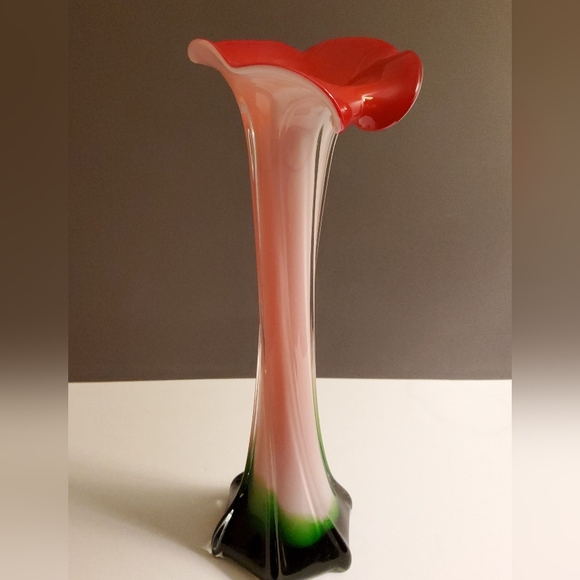Murano Style Art Glass Vase - 11.5